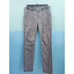 Womens Sz 29 Utility Pants J Crew Slim Mid Rise Pockets Preppy Flat Front Taupe